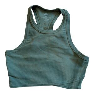Adidas AEROREADY Yoga Studio Wrapped Rib Tank Top Women's Green XS‎